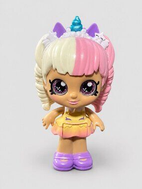 Kindi Kids Minis Unicorn Doll Figure 3.5" Tall Pink White Hair Toy MGA Mistabell